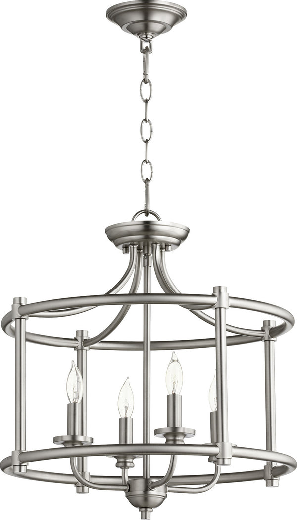 Quorum - 2822-18-65 - Four Light Dual Mount - Rossington - Satin Nickel from Lighting & Bulbs Unlimited in Charlotte, NC
