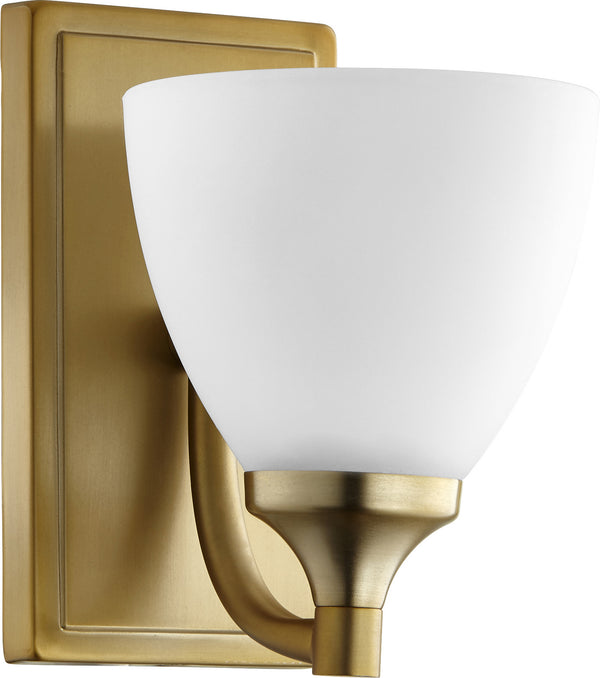 Quorum - 5459-1-80 - One Light Wall Mount - Enclave - Aged Brass from Lighting & Bulbs Unlimited in Charlotte, NC