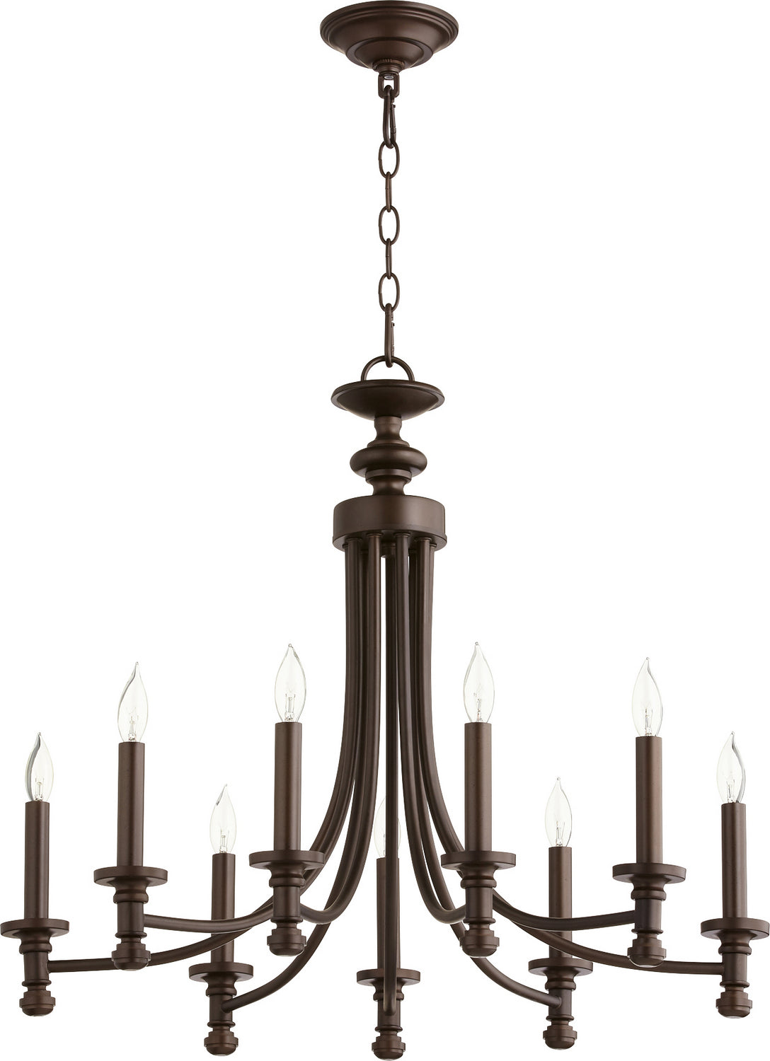 Quorum - 6022-9-86 - Nine Light Chandelier - Rossington - Oiled Bronze from Lighting & Bulbs Unlimited in Charlotte, NC