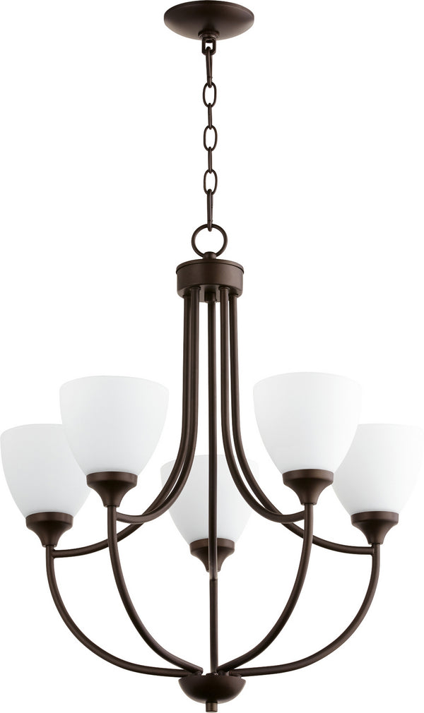 Quorum - 6059-5-86 - Five Light Chandelier - Enclave - Oiled Bronze from Lighting & Bulbs Unlimited in Charlotte, NC