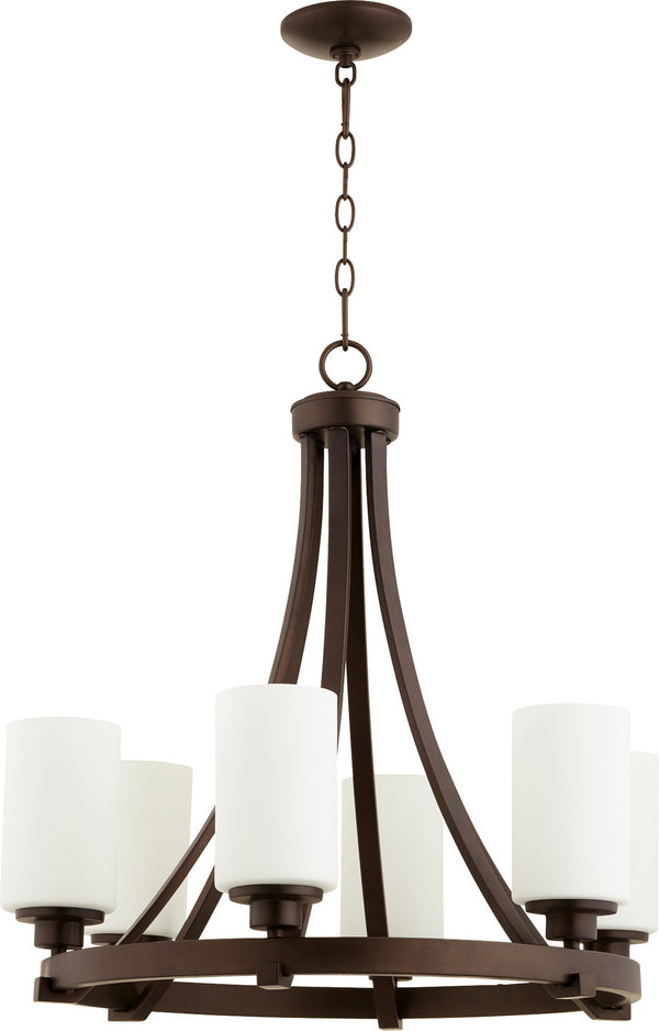 Quorum - 6207-6-86 - Six Light Chandelier - Lancaster - Oiled Bronze from Lighting & Bulbs Unlimited in Charlotte, NC