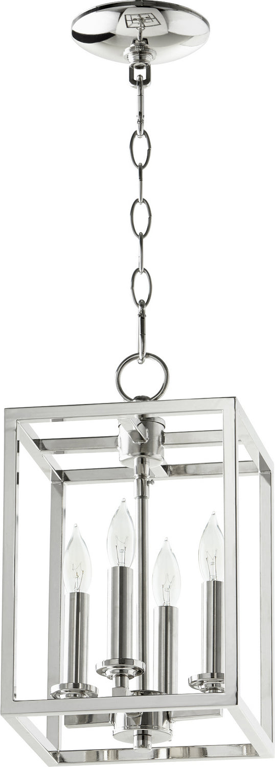 Quorum - 6731-4-162 - Four Light Entry Pendant - Cuboid Entries - Polished Nickel from Lighting & Bulbs Unlimited in Charlotte, NC
