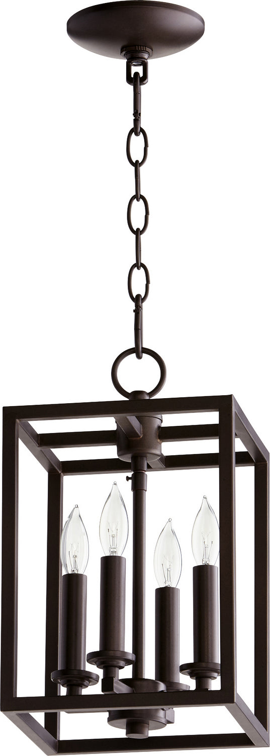 Quorum - 6731-4-186 - Four Light Entry Pendant - Cuboid Entries - Oiled Bronze from Lighting & Bulbs Unlimited in Charlotte, NC