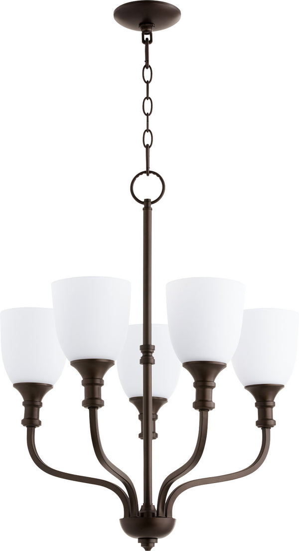 Quorum - 6811-5-86 - Five Light Chandelier - Richmond - Oiled Bronze from Lighting & Bulbs Unlimited in Charlotte, NC