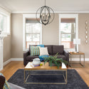 Six Light Chandelier from the Colson EB Collection in Etruscan Bronze Finish by Golden