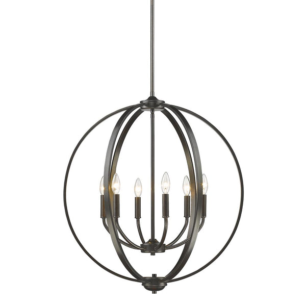 Golden - 3167-6 EB - Six Light Chandelier - Colson EB - Etruscan Bronze from Lighting & Bulbs Unlimited in Charlotte, NC