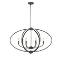 Six Light Linear Pendant from the Colson EB Collection in Etruscan Bronze Finish by Golden