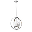 Four Light Chandelier from the Colson PW Collection in Pewter Finish by Golden