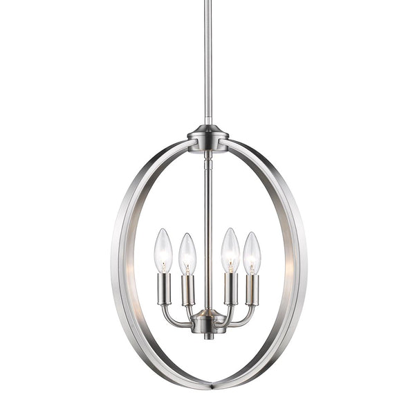 Golden - 3167-4P PW - Four Light Chandelier - Colson PW - Pewter from Lighting & Bulbs Unlimited in Charlotte, NC