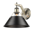 One Light Wall Sconce from the Orwell AB Collection in Aged Brass Finish by Golden