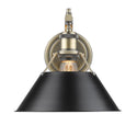 Golden - 3306-1W AB-BLK - One Light Wall Sconce - Orwell AB - Aged Brass from Lighting & Bulbs Unlimited in Charlotte, NC