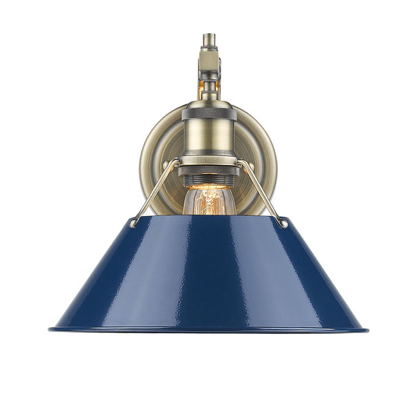 Golden - 3306-1W AB-NVY - One Light Wall Sconce - Orwell AB - Aged Brass from Lighting & Bulbs Unlimited in Charlotte, NC