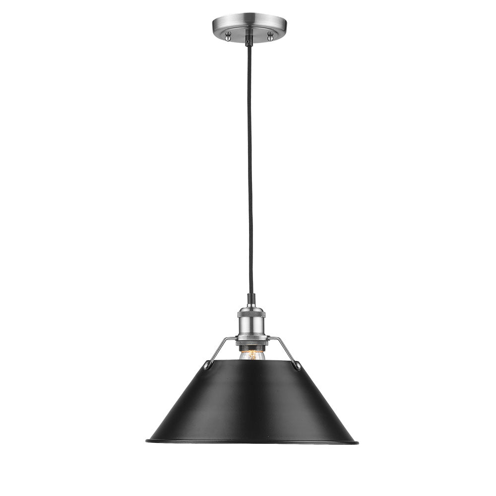 Golden - 3306-L PW-BLK - One Light Pendant - Orwell PW - Pewter from Lighting & Bulbs Unlimited in Charlotte, NC