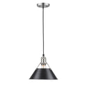 Golden - 3306-M PW-BLK - One Light Pendant - Orwell PW - Pewter from Lighting & Bulbs Unlimited in Charlotte, NC
