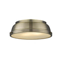 Golden - 3602-14 AB-AB - Two Light Flush Mount - Duncan AB - Aged Brass from Lighting & Bulbs Unlimited in Charlotte, NC