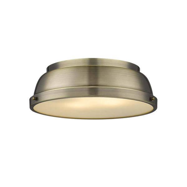 Golden - 3602-14 AB-AB - Two Light Flush Mount - Duncan AB - Aged Brass from Lighting & Bulbs Unlimited in Charlotte, NC