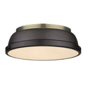 Golden - 3602-14 AB-RBZ - Two Light Flush Mount - Duncan AB - Aged Brass from Lighting & Bulbs Unlimited in Charlotte, NC