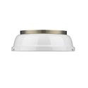 Two Light Flush Mount from the Duncan AB Collection in Aged Brass Finish by Golden