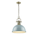 Golden - 3602-L AB-SF - One Light Pendant - Duncan AB - Aged Brass from Lighting & Bulbs Unlimited in Charlotte, NC