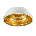 Two Light Flush Mount from the Bartlett FW Collection in French White Finish by Golden
