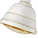 One Light Mini Pendant from the Bartlett FW Collection in French White Finish by Golden