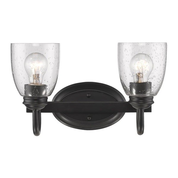 Golden - 8001-BA2 BLK-SD - Two Light Bath Vanity - Parrish - Matte Black from Lighting & Bulbs Unlimited in Charlotte, NC