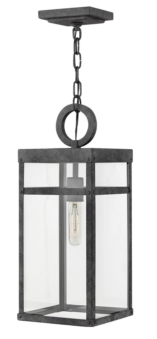 Hinkley - 2802DZ - LED Hanging Lantern - Porter - Aged Zinc from Lighting & Bulbs Unlimited in Charlotte, NC