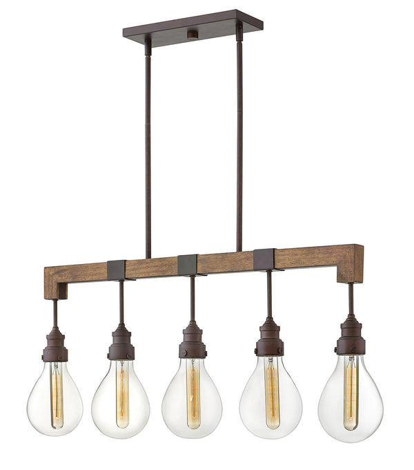 Hinkley - 3266IN - LED Linear Chandelier - Denton - Industrial Iron from Lighting & Bulbs Unlimited in Charlotte, NC