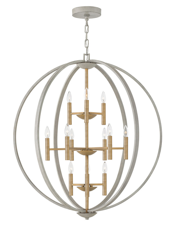 Hinkley - 3469CG - LED Foyer Chandelier - Euclid - Cement Gray from Lighting & Bulbs Unlimited in Charlotte, NC