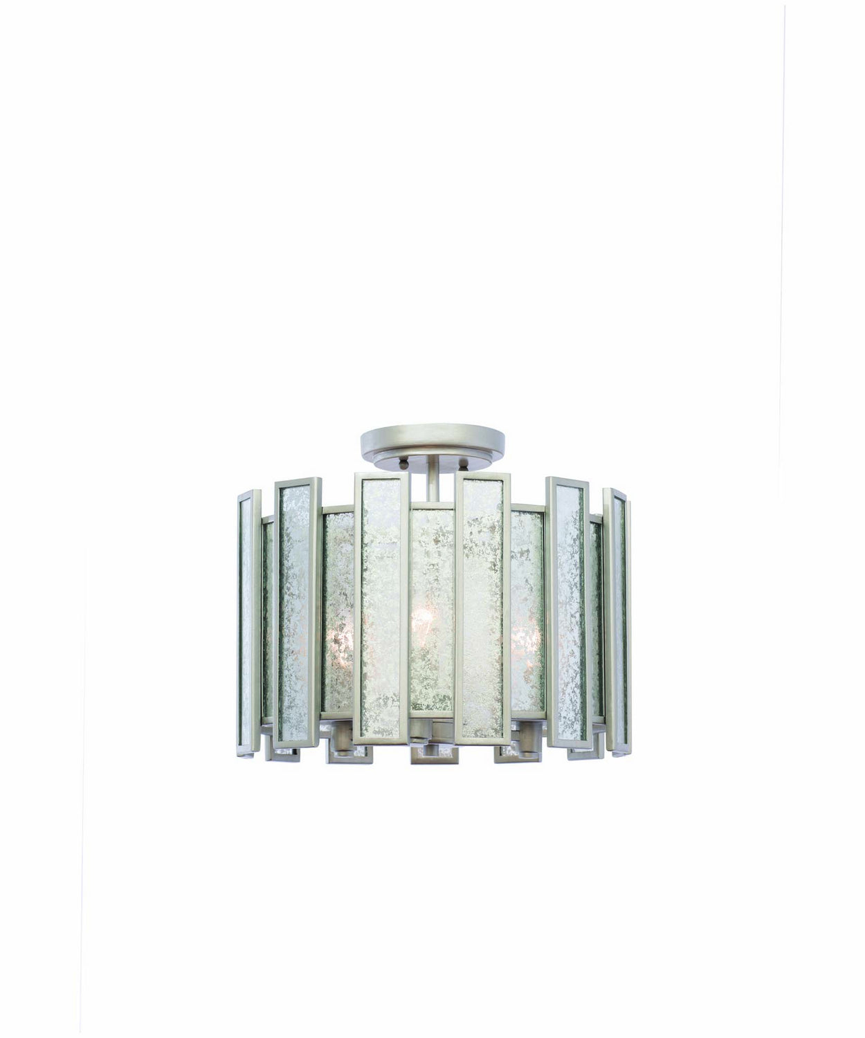 Kalco - 505041TS - Three Light Semi Flush Mount - Palisade - Tarnished Silver from Lighting & Bulbs Unlimited in Charlotte, NC