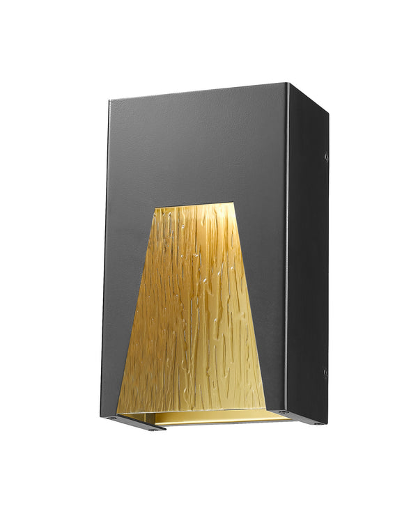 Z-Lite - 561S-BK-GD-CSL-LED - LED Outdoor Wall Light - Millenial - Black Gold from Lighting & Bulbs Unlimited in Charlotte, NC
