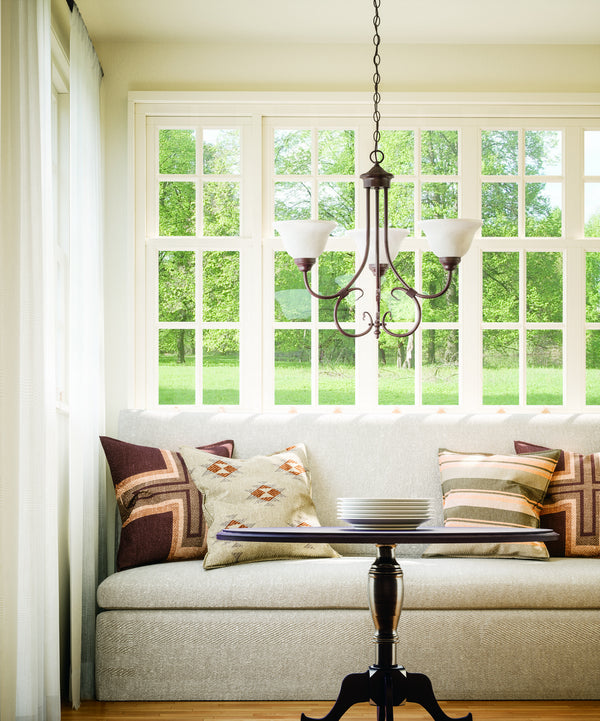 Three Light Chandelier from the Hometown Collection in Bronze Finish by Capital Lighting