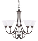Five Light Chandelier from the Hometown Collection in Bronze Finish by Capital Lighting
