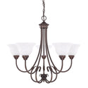 Five Light Chandelier from the Hometown Collection in Bronze Finish by Capital Lighting