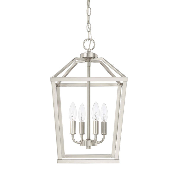 Capital Lighting - 522741BN - Four Light Foyer Pendant - Birch - Brushed Nickel from Lighting & Bulbs Unlimited in Charlotte, NC