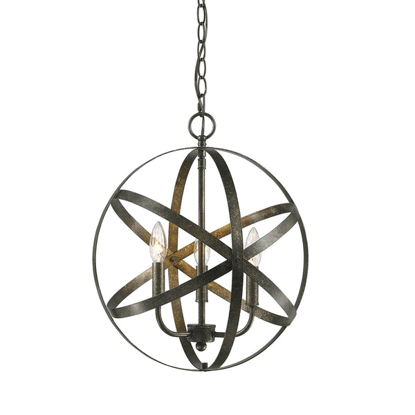 Millennium - 3235-AS - Three Light Pendant - Antique Silver from Lighting & Bulbs Unlimited in Charlotte, NC
