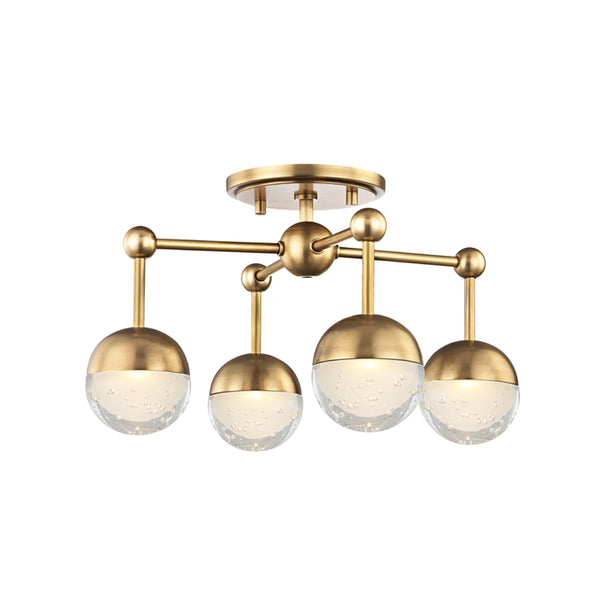 Hudson Valley - 1223F-AGB - LED Flush Mount - Boca - Aged Brass from Lighting & Bulbs Unlimited in Charlotte, NC