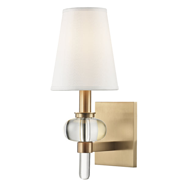 Hudson Valley - 1900-AGB - One Light Wall Sconce - Luna - Aged Brass from Lighting & Bulbs Unlimited in Charlotte, NC