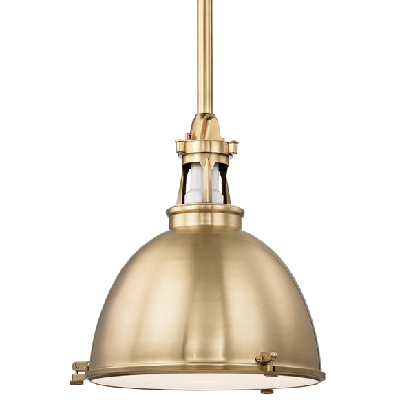 Hudson Valley - 4620-AGB - One Light Pendant - Massena - Aged Brass from Lighting & Bulbs Unlimited in Charlotte, NC