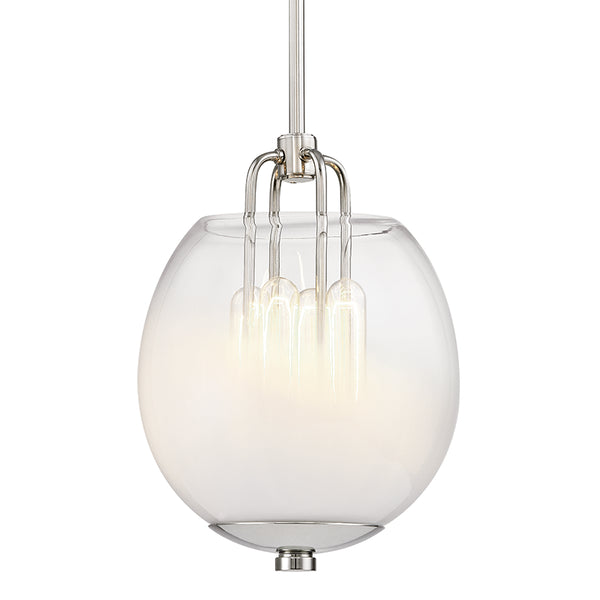 Hudson Valley - 5709-PN - Four Light Pendant - Sawyer - Polished Nickel from Lighting & Bulbs Unlimited in Charlotte, NC