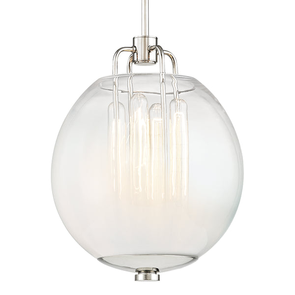 Hudson Valley - 5712-PN - Four Light Pendant - Sawyer - Polished Nickel from Lighting & Bulbs Unlimited in Charlotte, NC