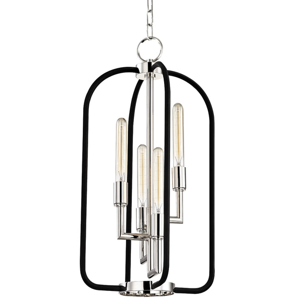 Hudson Valley - 8314-PN - Four Light Chandelier - Angler - Polished Nickel from Lighting & Bulbs Unlimited in Charlotte, NC