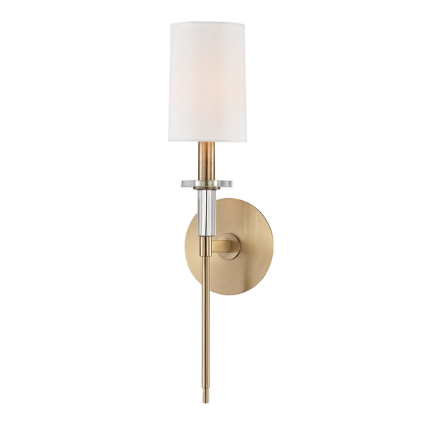 Hudson Valley - 8511-AGB - One Light Wall Sconce - Amherst - Aged Brass from Lighting & Bulbs Unlimited in Charlotte, NC