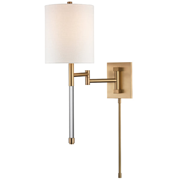 Hudson Valley - 9421-AGB - One Light Wall Sconce - Englewood - Aged Brass from Lighting & Bulbs Unlimited in Charlotte, NC