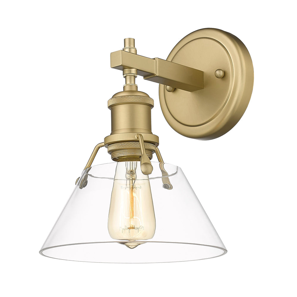 Golden - 3306-BA1 BCB-CLR - One Light Bath Vanity - Orwell BCB - Brushed Champagne Bronze from Lighting & Bulbs Unlimited in Charlotte, NC