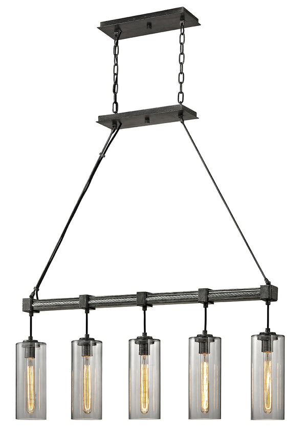 Troy Lighting - F5915 - Five Light Island Pendant - Union Square - Graphite from Lighting & Bulbs Unlimited in Charlotte, NC