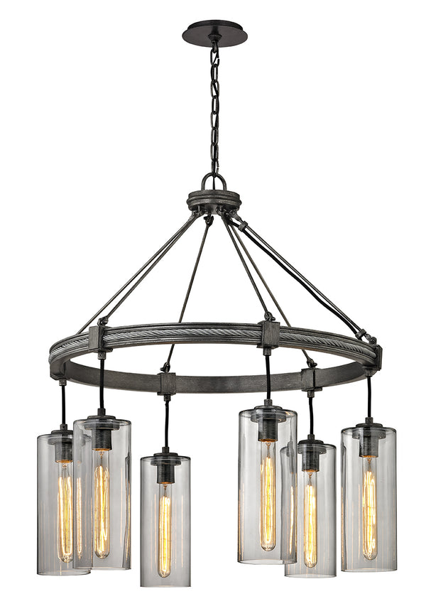 Troy Lighting - F5916 - Six Light Pendant - Union Square - Graphite from Lighting & Bulbs Unlimited in Charlotte, NC