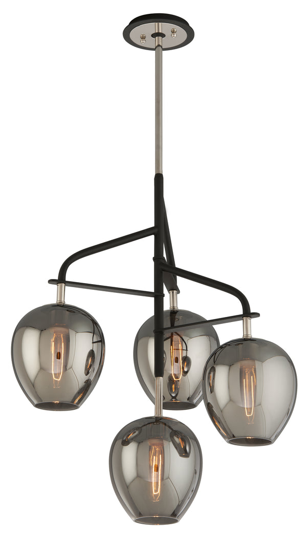 Troy Lighting - F4295 - Four Light Pendant - Odyssey - Carbide Black Polished Nickel from Lighting & Bulbs Unlimited in Charlotte, NC