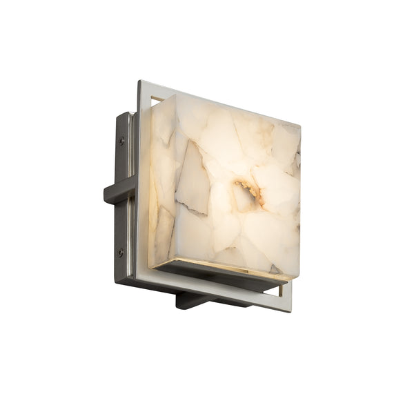 Justice Designs - ALR-7561W-NCKL - LED Wall Sconce - Alabaster Rocks! - Brushed Nickel from Lighting & Bulbs Unlimited in Charlotte, NC