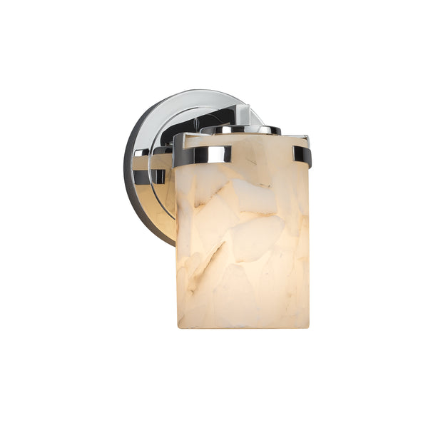 Justice Designs - ALR-8451-10-CROM - Wall Sconce - Alabaster Rocks! - Polished Chrome from Lighting & Bulbs Unlimited in Charlotte, NC